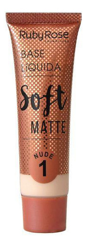 Base Líquida Soft Matte Ruby Rose Color Nude Caja C/48un Hb8050