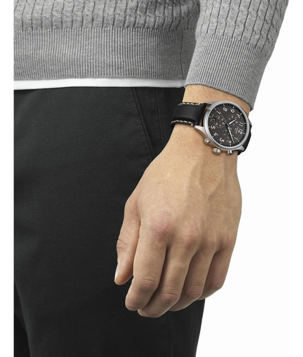 Reloj Tissot 1166171606200 Chrono Xl Hombre Cronómetro Color de la malla Negro Color del bisel Plateado Color del fondo Negro