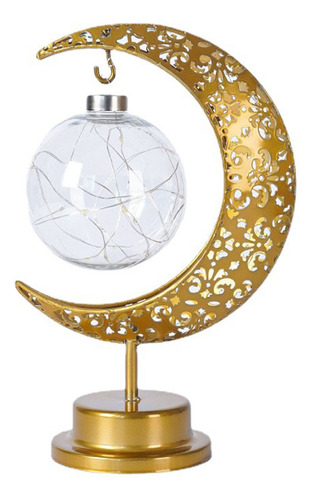 Lámpara Led De Mesa Con Forma De Luna, Diseño Calado, Forma