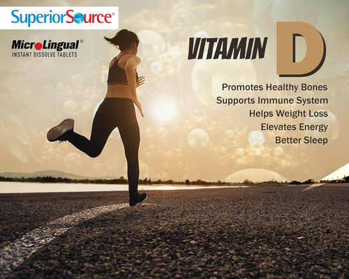 Vitamina D3, 10000 Ui, Tabletas Sublinguales De Fuente Super