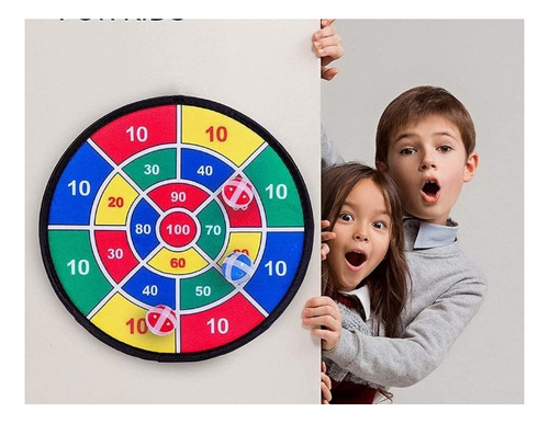 Set Juego Tablero Tiro Al Blanco De Velcro Infantil Juguete