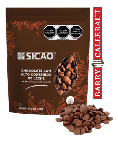 Chocolate Con Leche Sicao 1 Kg Reposteria Barry Callebaut