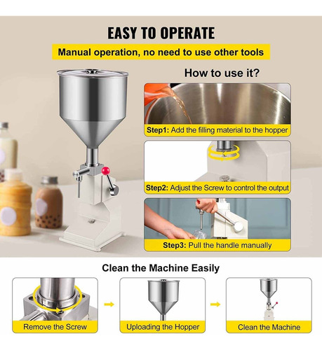 Máquina De Llenado De Líquidos Manual De 10 A 110 Ml,
