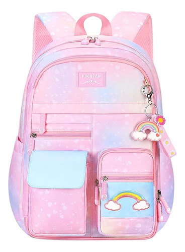 Mochila Escolar Infantil Rainbow Para Proteção Da Coluna Ver