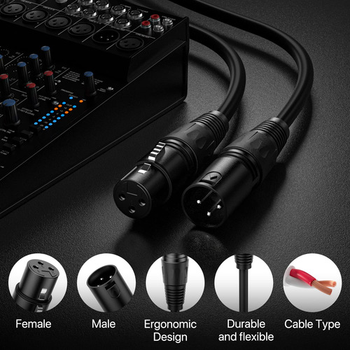 Paquetes De Cables Xlr De 100 Pies, Cables De Micrófono, Equ