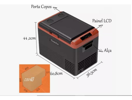 Geladeira Portatil Dreiha Bluetooth Cbx40 Litros Quadrivolt