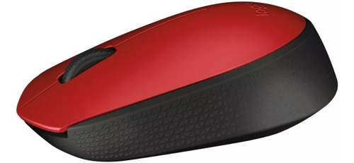 Mouse inalámbrico Logitech M170 rojo y negro