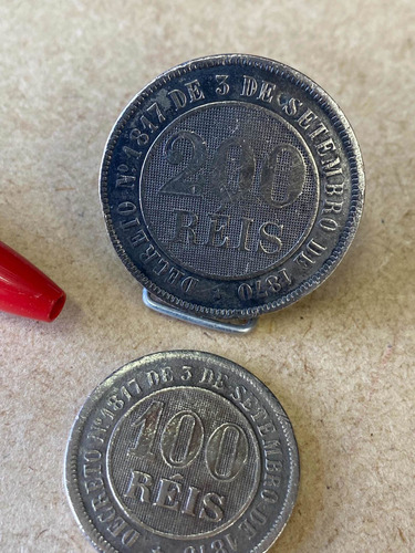Rm26. Moeda 100/200 Reis Império 1889 E 1887 Originais (Usado)