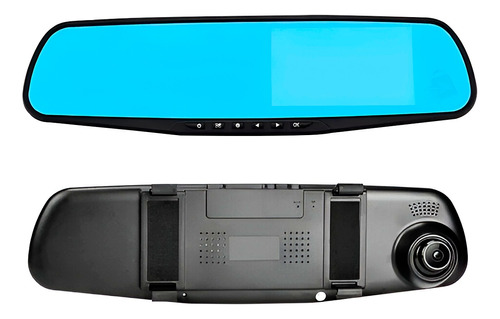 Espejo Retrovisor 4.3 Pg Doble Cámara Frente Reversa Dvr 