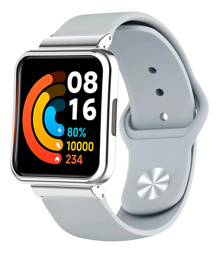 Correa Deportiva Lisa + Case Para Xiaomi Redmi Watch 2 Lite Gris