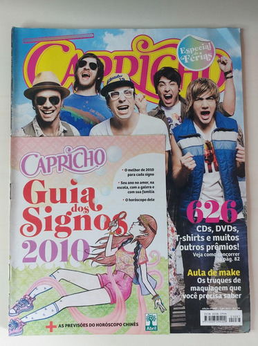 Revista Capricho 1087 Nx Zero Tokio Hotel Jason Mraz Bieber