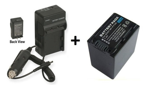 Kit Bateria Fv100 + Carregador Np-fv100 Câmera Sony Hxr-nx70