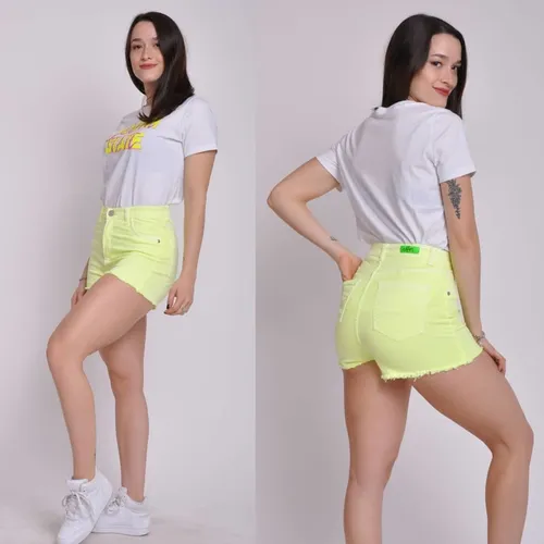 Short fluor mujer hot sale