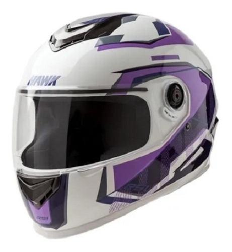 Casco Integral Rs1 Hawk Alpha Violeta/blanco Brillo Rpm925