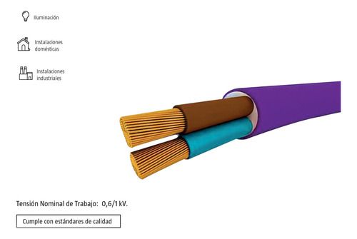 Cable Subterraneo 4x6mm Electrocable 100 Metros
