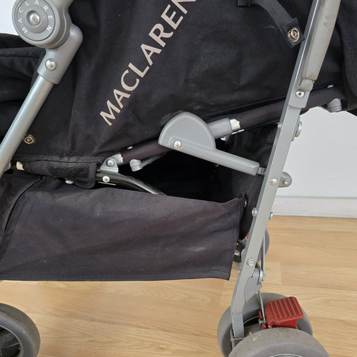 Cochecito De Bebe Mclaren Xlr Con Accesorios Negro Aluminio (Usado)
