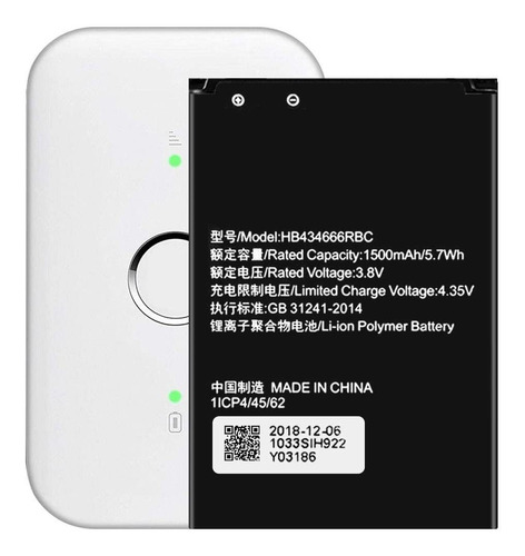 Batería De Repuesto Hb434666rbc Para Huawei E5577cs-321 4g L