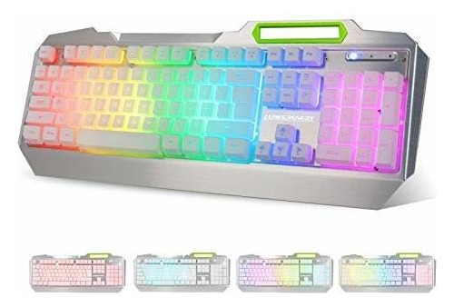 Teclado Para Juegos Con Retroiluminación Led Rgb Con A...