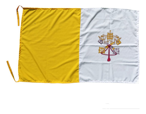Bandera Del Vaticano De Biena Calidad De 140 X 80 Cms