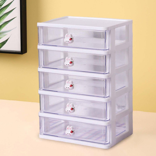 Caja De Almacenamiento De Bandejas 5 Cajones Blanco