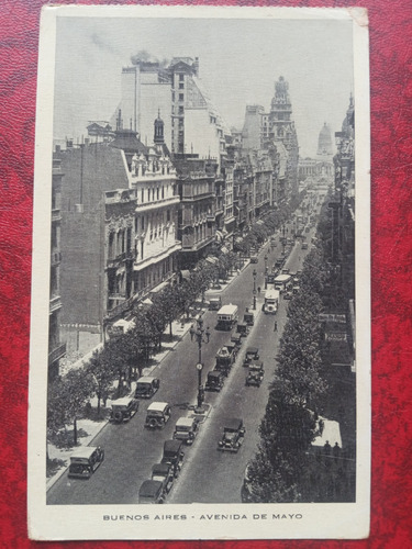 Buenos Aires Postal Avenida De Mayo Postal Ed. G. Bourquin