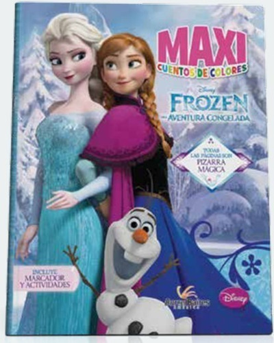 Libro Frozen - Maxicuentos Aventura Congelada + Pizarra