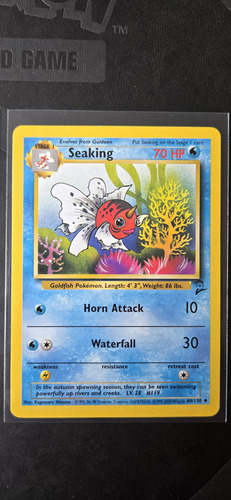 Lote 2 Pokemon Goldeen Y Seaking Base Set 2 (2000) Inglés Goldeen Y Seaking Inglés
