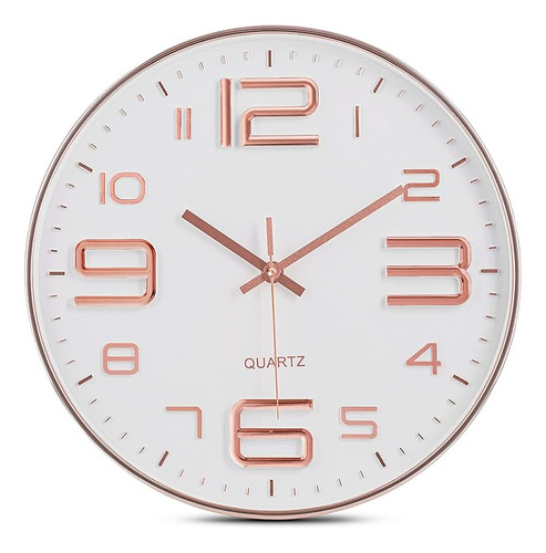 Bernhard Products Reloj De Pared De Oro Rosa De 12 Pulgadas
