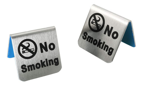 Rlecs - 2 Letreros De Acero Inoxidable Para No Fumadores, Ho