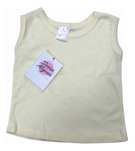 Musculosa Amarilla Claro Para Bebe Talle Recién Nacido - S M