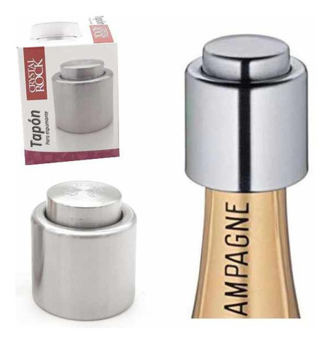 Tapon Conservador Champagne Espumantes Acero Inox A Presion