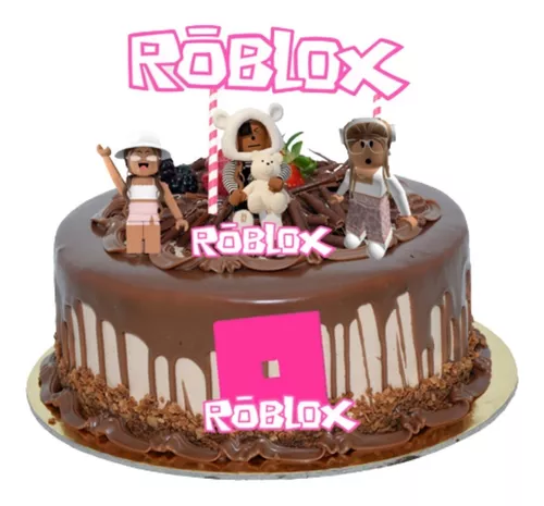 1 Topo De Bolo+4 Display Mesa +10 Toppers Roblox Blox Fruits