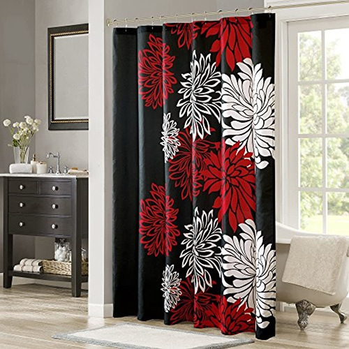 Baño Ducha Floral Impreso Lindo Elegante Microfibra Tela