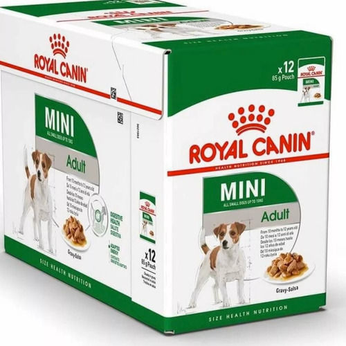 Royal Canin Pouch Perro Mini Adulto . Caja 12 Unid X 85 Gr.