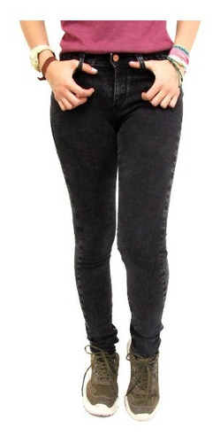 Imagen 3 de 4 de Jeans Para Damas Negro Stretch Marca Isle