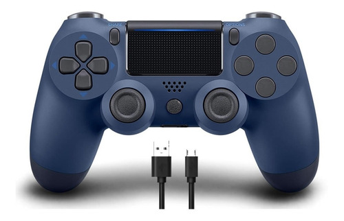 Control Ps4 Azul Media Noche Compatible Playstation 4 + Usb
