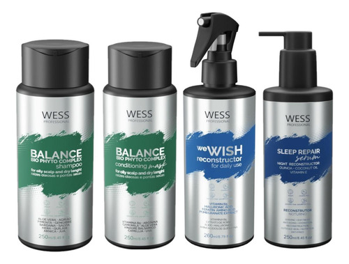 Kit Wess Balance Sh+cond 250ml + Wewish 260ml + Sleep 250ml