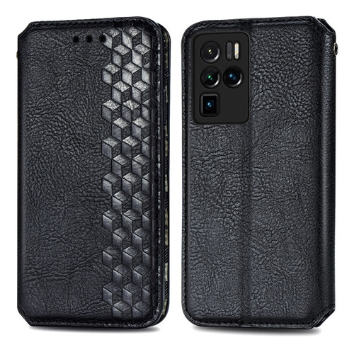Funda Con Patrón De Cuadrícula 3d Para Zte Axon/nubia