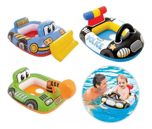 Flotador Inflable De Carritos Infantil Para Alberca Bebes