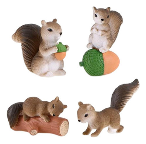 Creative Mini Squirrel Figure Collection Craft Para La