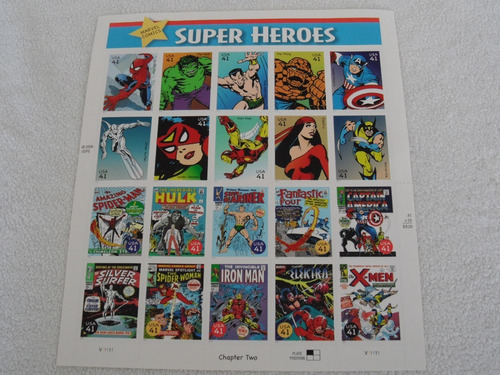 20 Timbres Eu Marvel Super Heroes Nuevos 2006