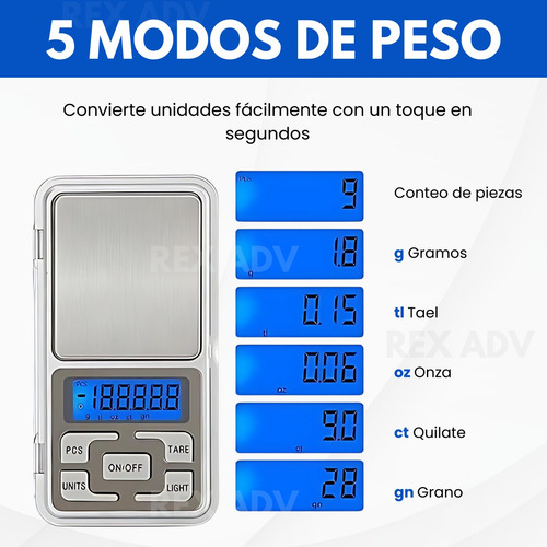 Báscula Gramera Digital 0.01g X 500g Alta Precisión Joyería