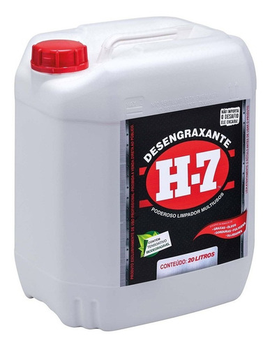Desengraxante H-7 - 20 Litros - Limpeza Pesada - H7 Original