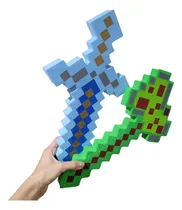 Comprar Combo Armas Goma Eva Cubo Mine X2 Craft Hacha Espada