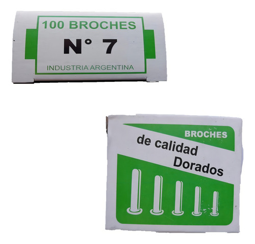 Broche Dorado Hm NÂș 7 Mariposa 2 Patas 35mm Caja X 100