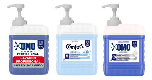 Kit Lavanderia Completo Comfort 7l + 2 Omo 7l + 5 Válvulas