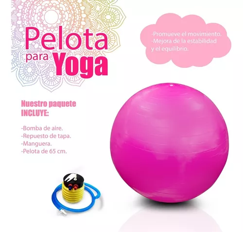 Pelota Yoga-pilates-fitness 65 Cm De Diametro Incluye Bomba