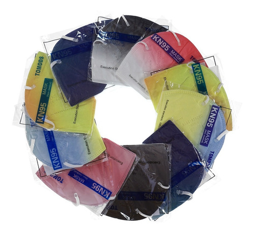 Imagen 6 de 7 de Kn95 Difuminados Cubrebocas Tomods 10pz Colores Varios