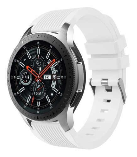 Pulseira Silicone Para Samsung Galaxy Watch 3 45mm - Branca