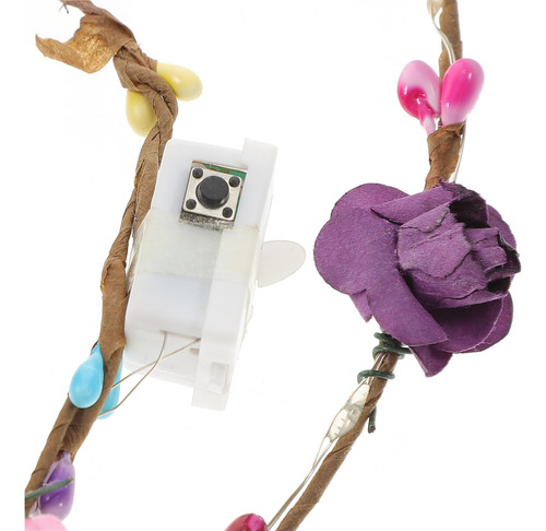 Juego De Diademas De Flores Iluminadas Con Destellos Colorid
